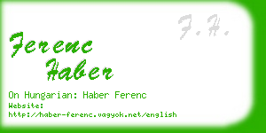 ferenc haber business card